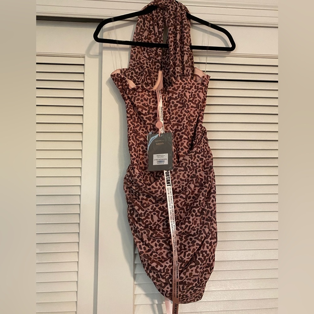 NWT House of Cb “Clementine” cutout mini dress in animal print - Picture 4 of 9